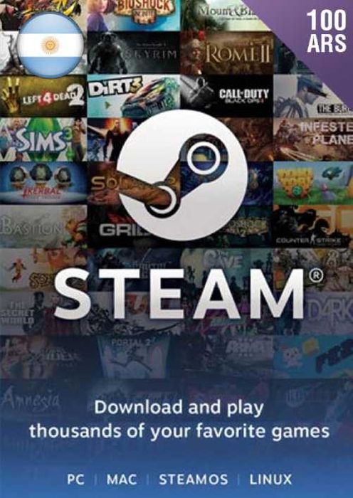 گیفت کارت 100 پزو استیم آرژانتین